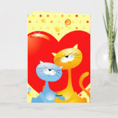 Katten verliefd, wenskaart kaart (Achterkant)