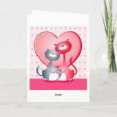 Katten verliefd, wenskaart kaart (Achterkant)