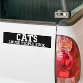 Katten veroorzaken mensenslag bumpersticker (Op Truck)