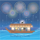 Katten Verrukkelijk In Vuurwerk Custom-Cut Sticker (Voorkant)