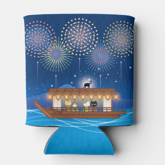 Katten Verrukking in vuurwerk Aan boord van een wo Blikjeskoeler (Achterkant)