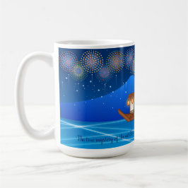 Katten Verrukking in vuurwerk Aan boord van een wo Koffiemok