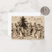 Katten versieren de kerstboom door Louis Wain Notitiekaartje (Voorkant / Achterkant in situ)