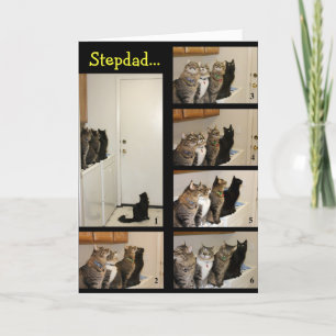 Katten versus Fly Stepdad-Vaderdag Kaart