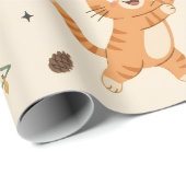 Katten versus kerstboom Grappig inpakpapier (Rol Hoek)