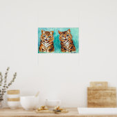 Katten verzoening, Louis Wain Poster (Keuken)