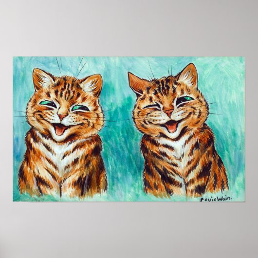 Katten verzoening, Louis Wain Poster (Voorkant)