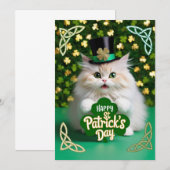 Katten vieren St. Patrick's Day Save The Date (Voorkant / Achterkant)