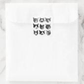 Katten Vierkante Sticker (Tas)