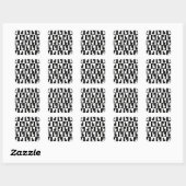 katten vierkante sticker (Vel)