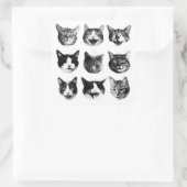 Katten Vierkante Sticker (Tas)