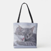 Katten vintage tote bag (Achterkant)