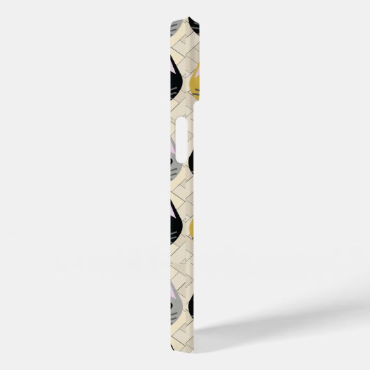 Katten visgraat beige Case-Mate iPhone case (Achterkant / Rechts)