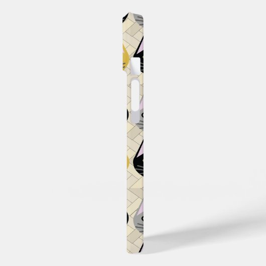 Katten visgraat beige Case-Mate iPhone case (Achterkant / Links)