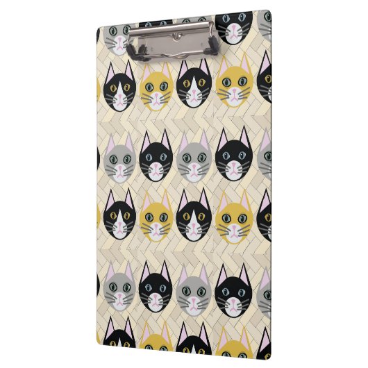 Katten visgraat beige klembord (Links)