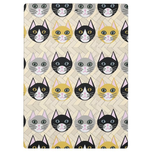 Katten visgraat beige klembord (Achterkant)