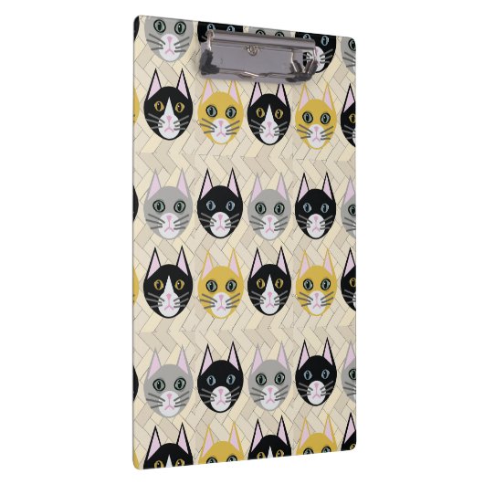 Katten visgraat beige klembord (Rechts)