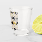 Katten visgraat beige shot glas (Rechts)