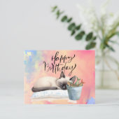 Katten vissen liefhebbers verjaardag met Vis   Briefkaart (Staand voorkant)