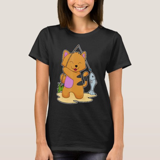 Katten vissen visser vis t-shirt (Voorkant)