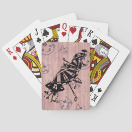 Katten vlakken Parasols Parasols Paraprellas Kunst Pokerkaarten