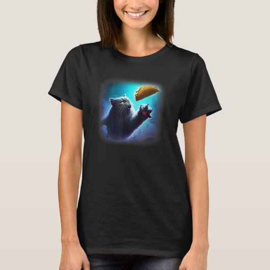 Katten vliegen taco vangen t-shirt (Voorkant)