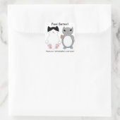 Katten voelen zich beter aanmoediging op maat vierkante sticker (Tas)