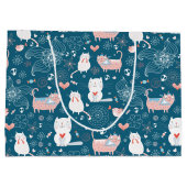 Katten, vogels en harten Gift Bag Groot Cadeauzakje (Achterkant)