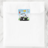 Katten Vogels Tuin Dank U Vierkante Sticker (Tas)