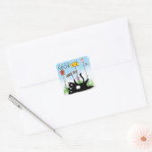 Katten Vogels Tuin Dank U Vierkante Sticker (Envelop)