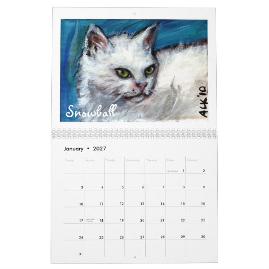 Katten volgens Angie 2012 Agenda Kalender (Jan 2027)