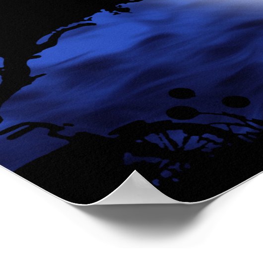 katten volle maan poster (Hoek)