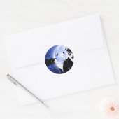 katten volle maan ronde sticker (Envelop)