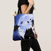 katten volle maan tote bag (Dichtbij)