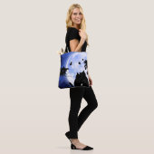 katten volle maan tote bag (Op model)