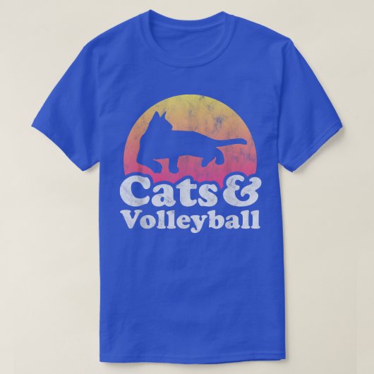 Katten, volleybalkMannen en dameskat T-shirt (Design voorkant)