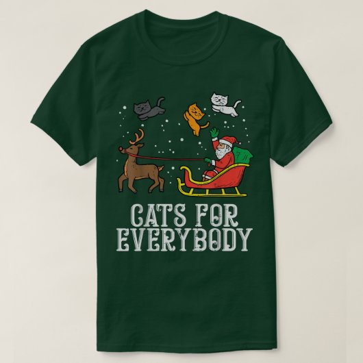 Katten voor alle kerstfeestdagen voor kerstmis t-shirt (Design voorkant)