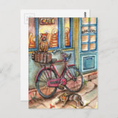 Katten voor bakkerij briefkaart (Voorkant / Achterkant)