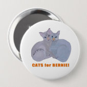 Katten voor Bernie! Ronde Button 4,0 Cm (Voorkant /achterkant)