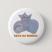 Katten voor Bernie! Ronde Button 5,7 Cm (Voorkant)