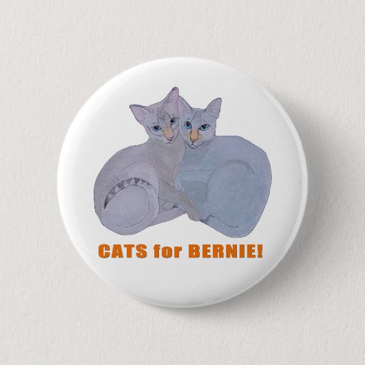 Katten voor Bernie! Ronde Button 5,7 Cm (Voorkant)