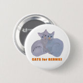 Katten voor Bernie! Ronde Button 5,7 Cm (Voorkant /achterkant)