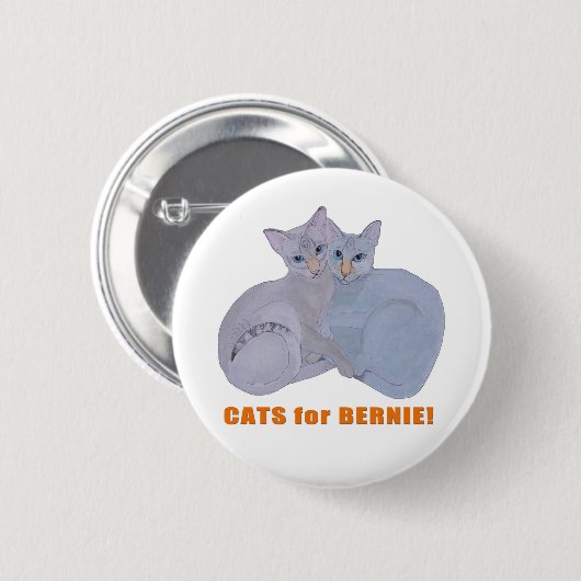 Katten voor Bernie! Ronde Button 5,7 Cm (Voorkant /achterkant)