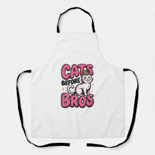 Katten Voor Bros Vintage Kat Kroon Shirt Ontwerp_1 Schort