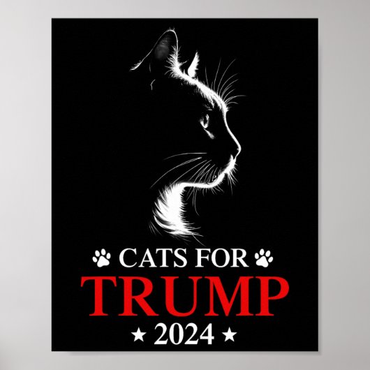 Katten voor de verkiezing van Trump 2024 maken kat Poster (Voorkant)
