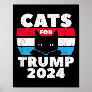 Katten voor de verkiezingen voor Trump 2024 Poster