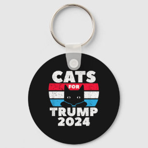 Katten voor de verkiezingen voor Trump 2024 Sleutelhanger