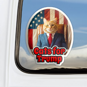Katten voor Donald Trump 2024 Decal Bumper Sticker