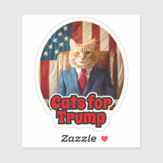 Katten voor Donald Trump 2024 Decal Bumper Sticker (Vel)