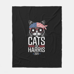 Katten voor Harris 2024 - Kamala Harris voor Presi Fleece Deken